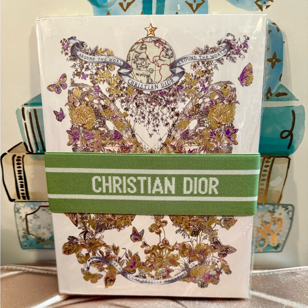Christian Dior purple Decorative around the world Notebook NEW IN PLASTIC!